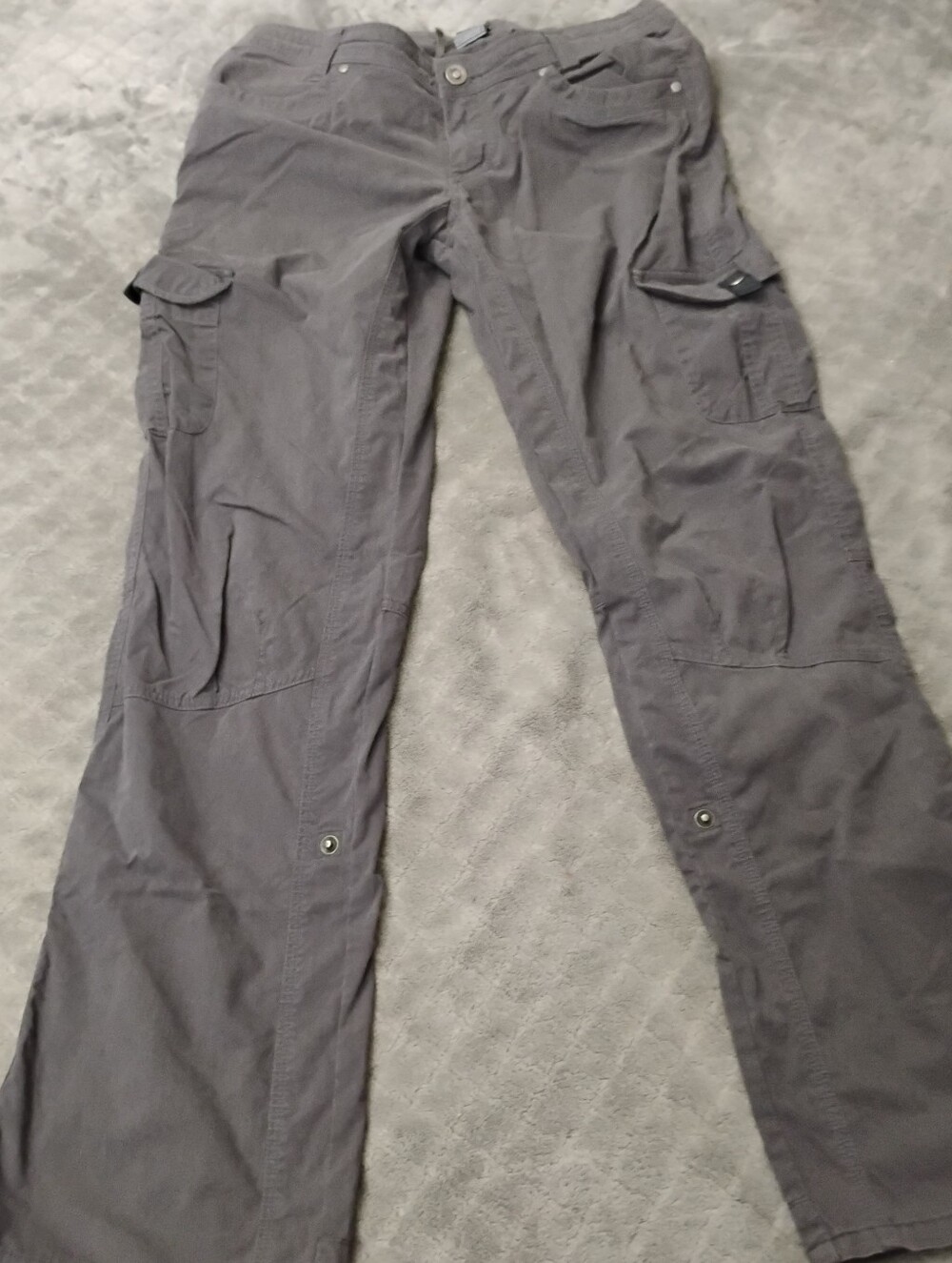 Kuhl Women's Straight-Leg Cargo Pants in Charcoal Gray